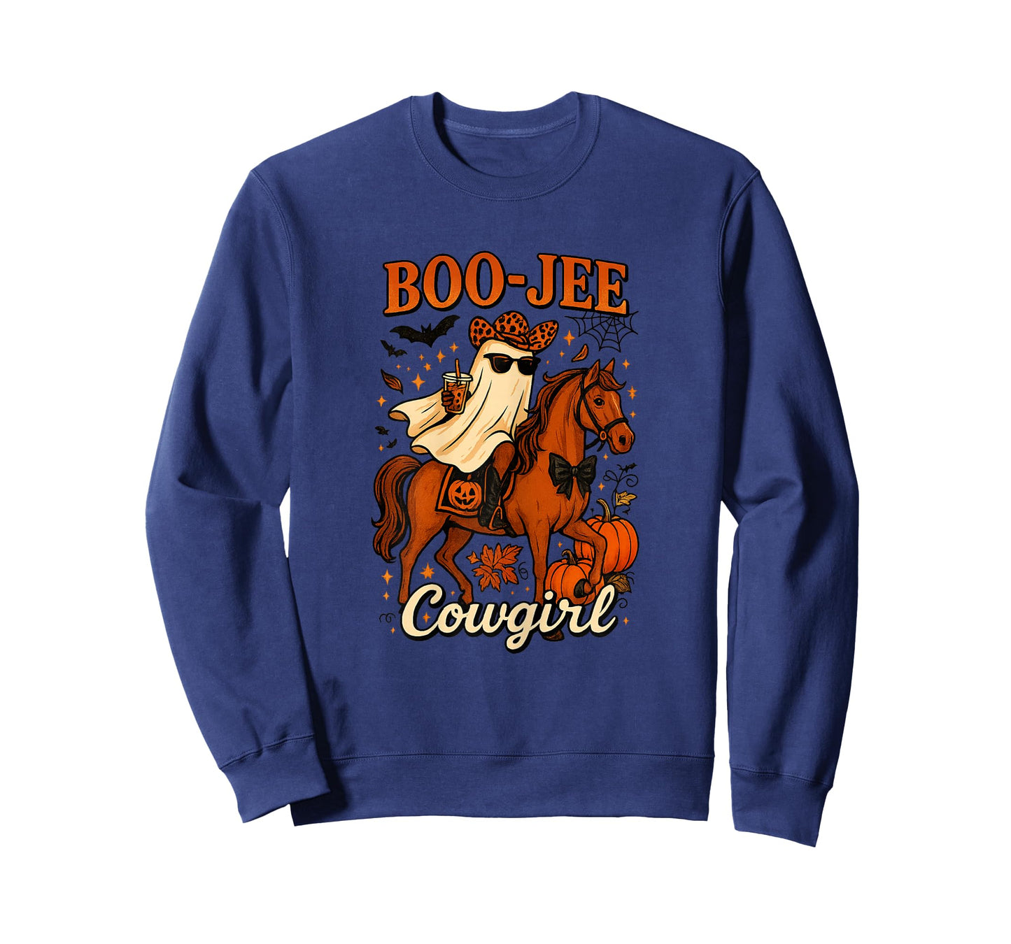 Boo JEE Western Cowgirl Leopard Cowgirl Riding Horse Autumn T-Shirt