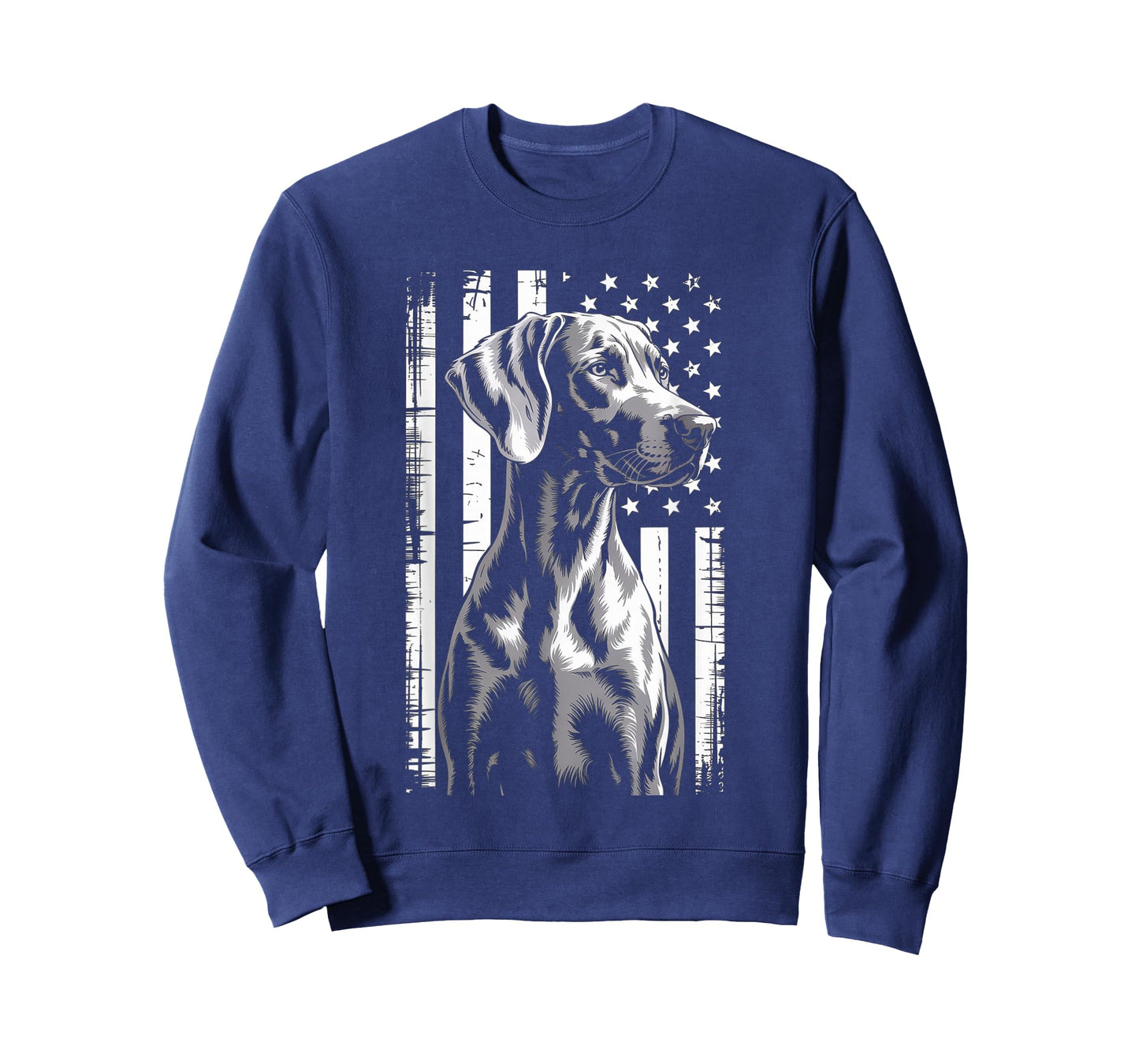 American Flag Weimaraner Dog Patriotic USA T-Shirt