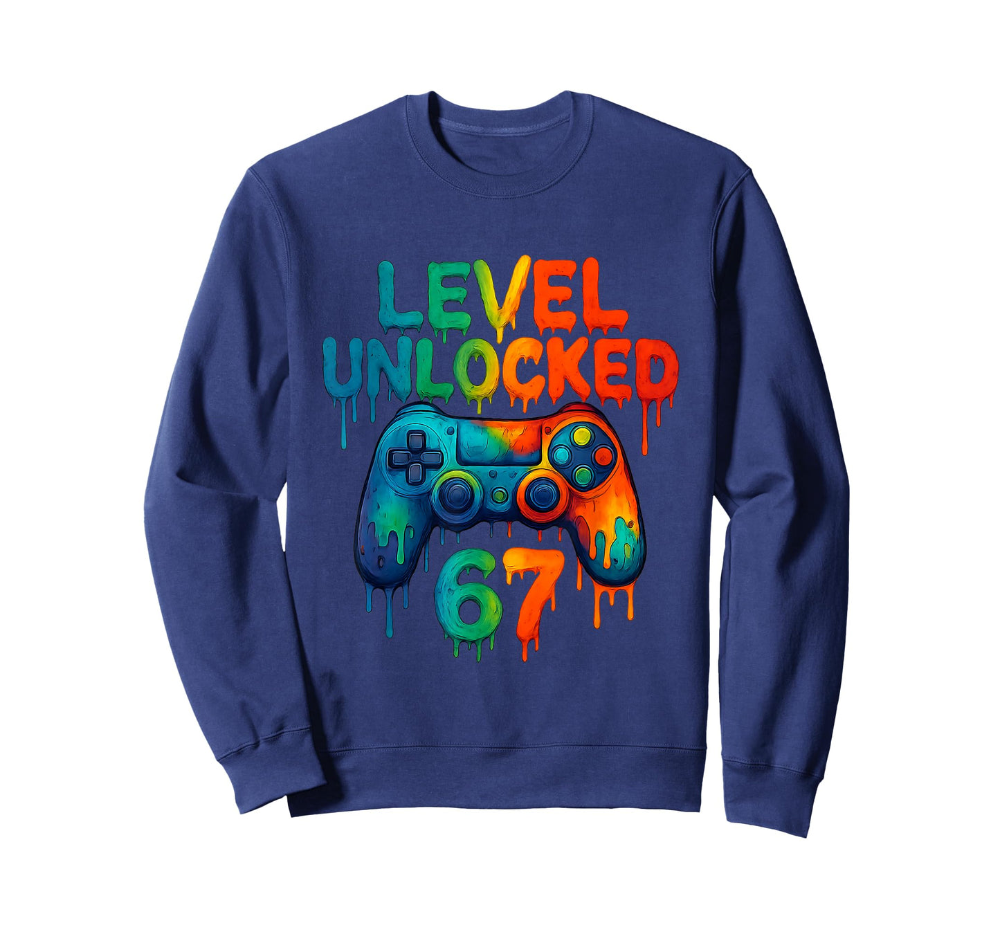Gamer 67 Drip Level Unlocked 67 Video Game Gen Alpha Meme T-Shirt
