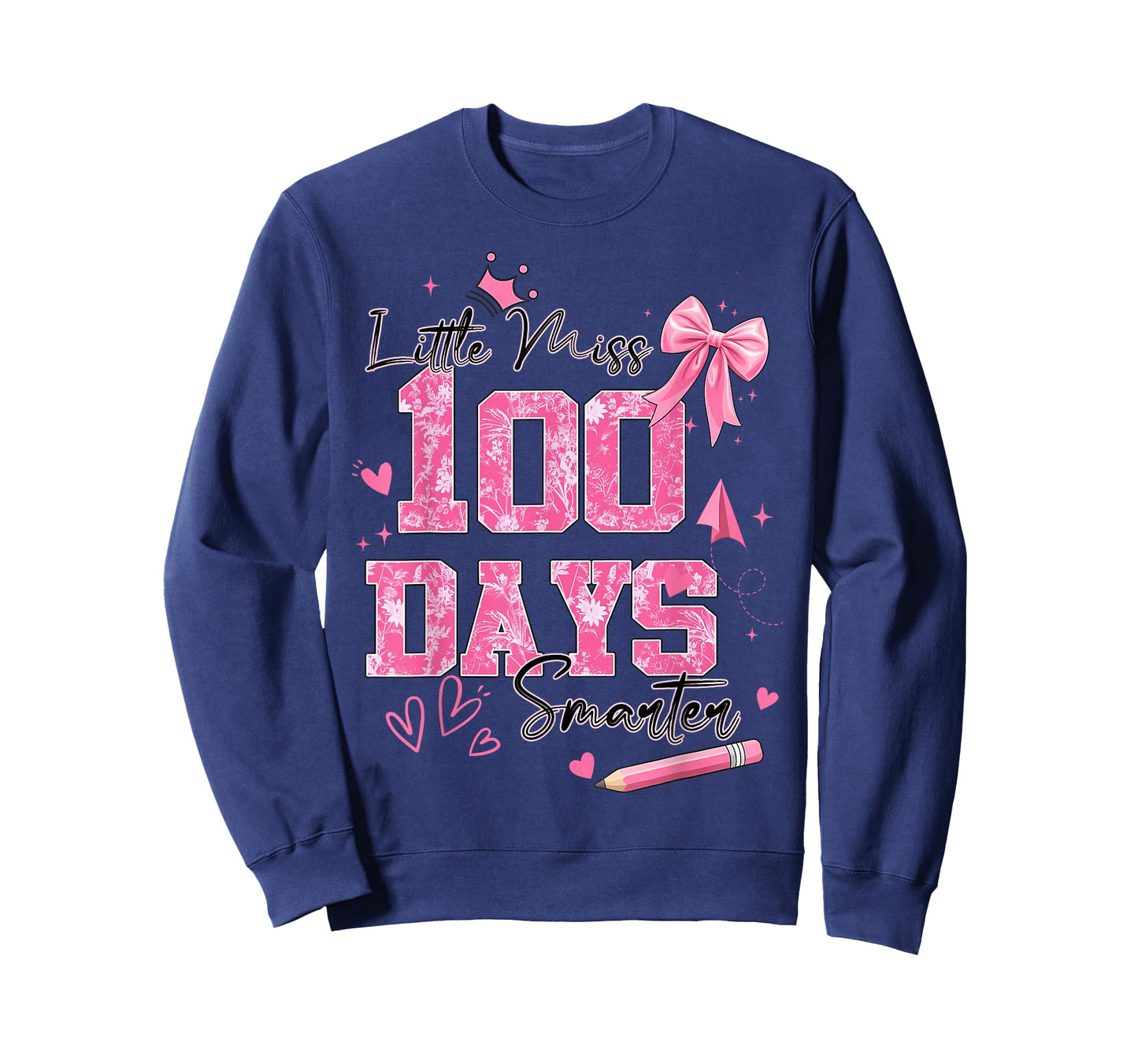 Little Miss 100 Days Smarter Kids Girls 100th Day of School T-Shirt