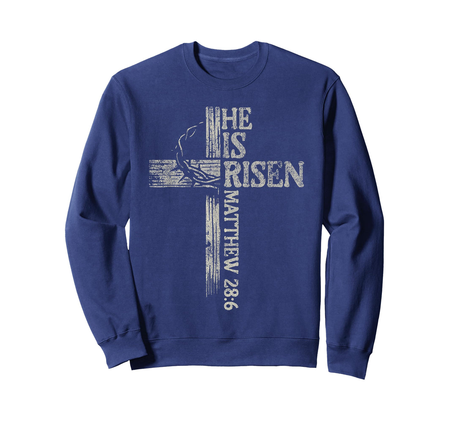 Vintage Retro Style Cross He is Risen Jesus Christian T-Shirt