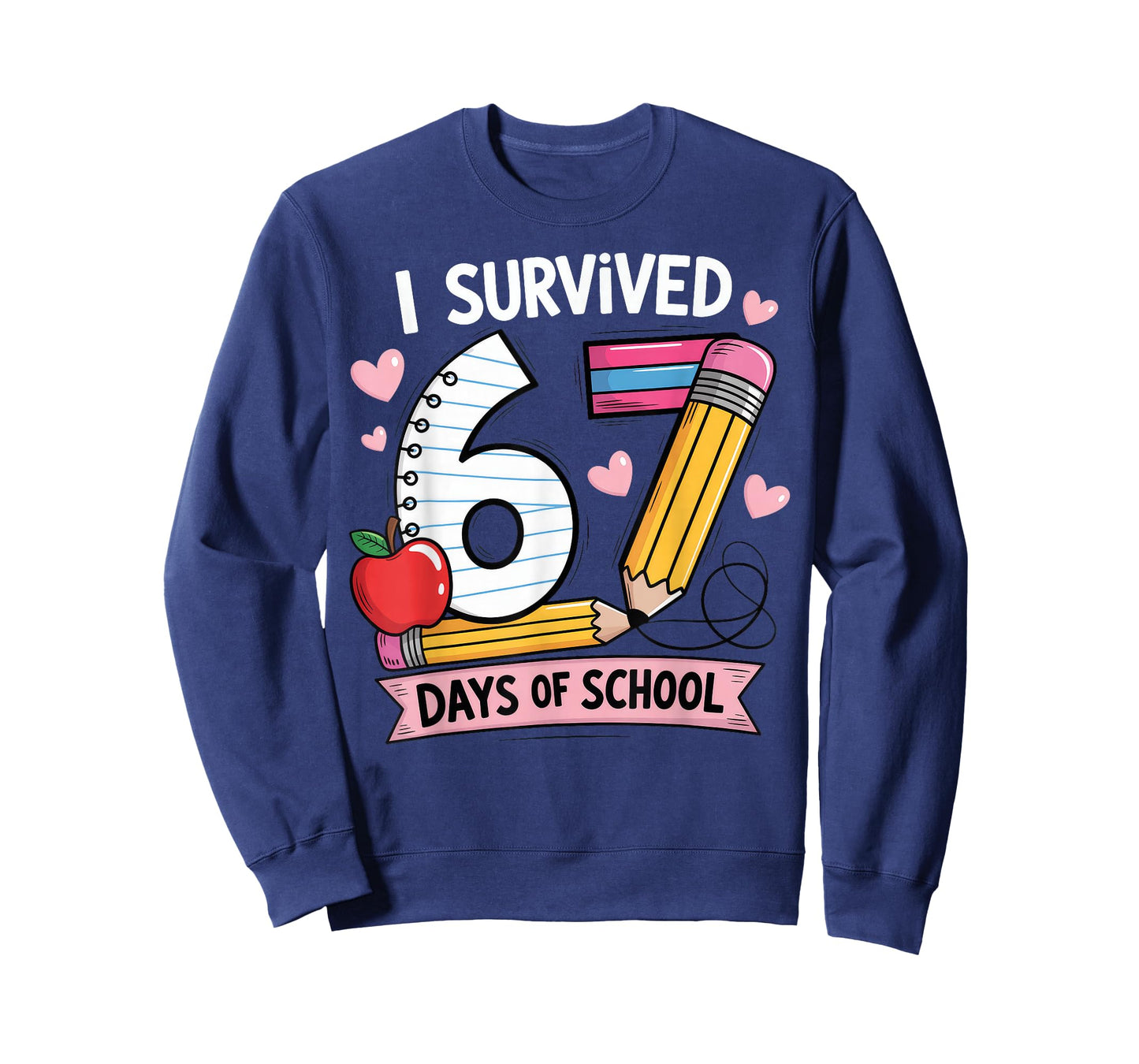 I Survived 67 Days of School Six Seven Meme T-Shirt