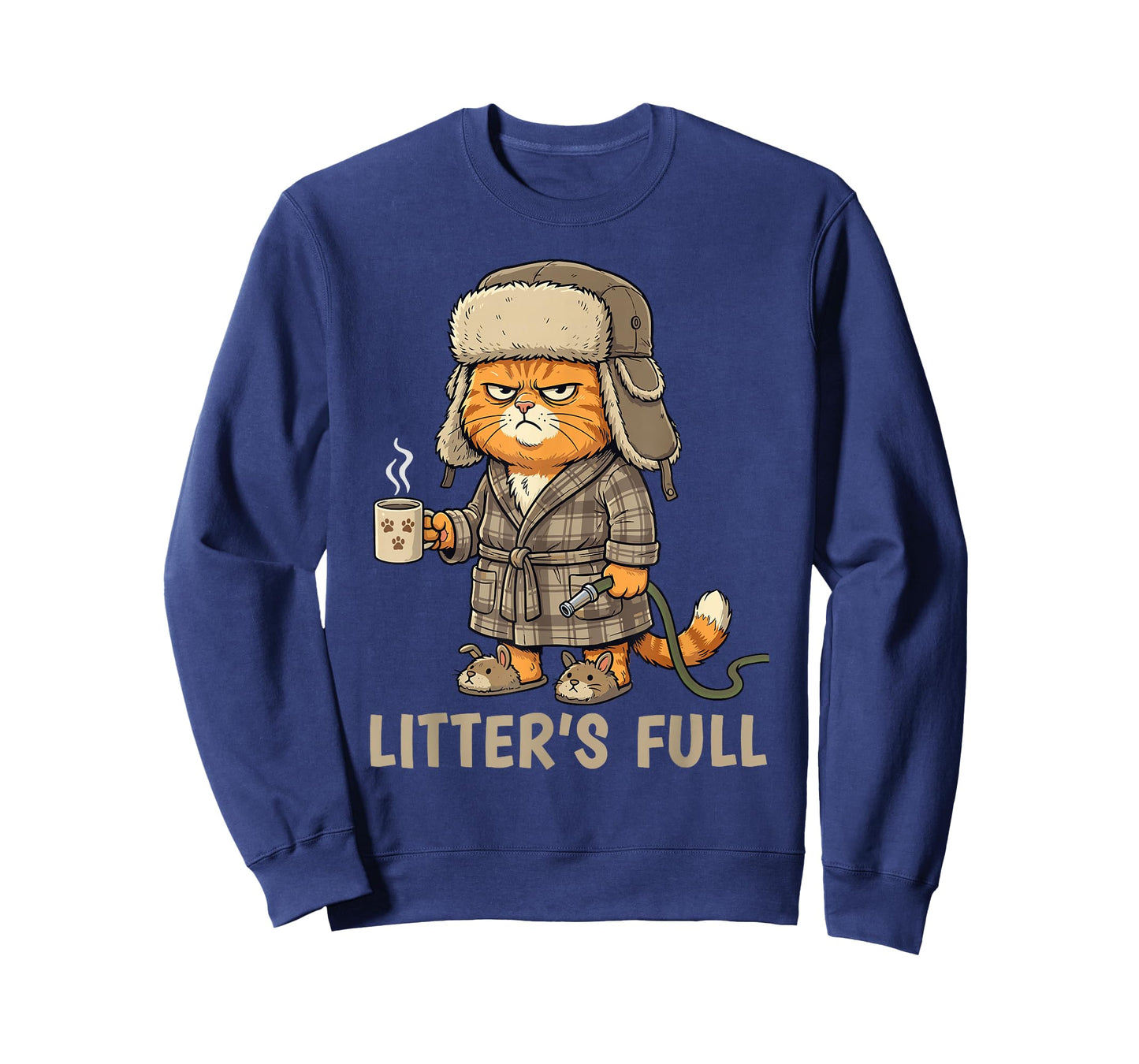 Litter’s Full Funny Cat Lovers Christmas T-Shirt