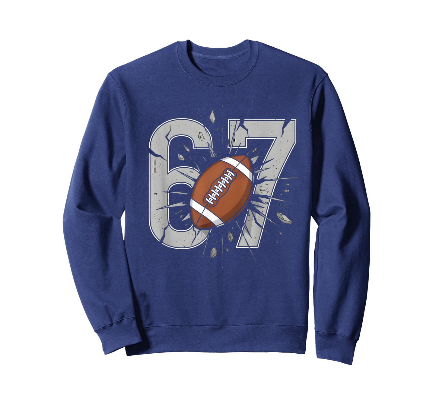 67 Football Six Seven 6 7 Meme Playful Fball Fans Funny T-Shirt