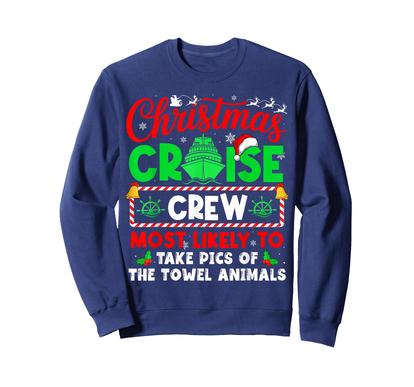 Christmas Cruise Crew Most Likely to TAKE PICS Towel Animals T-Shirt