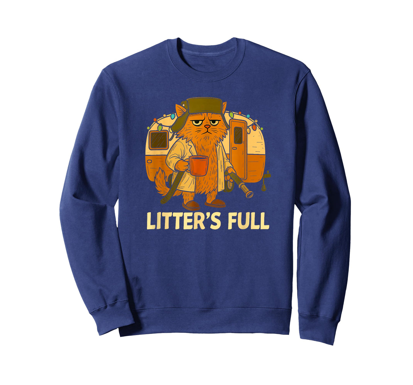 Litter’s Full Funny Cat Lovers Christmas for Men Women Kids T-Shirt
