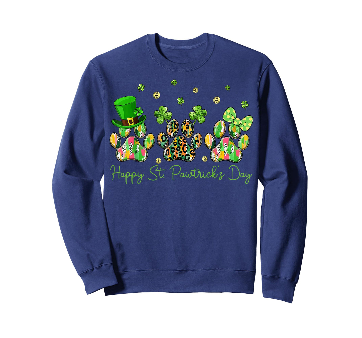 Happy St Pawtrick's Day Dog Paw Shamrock St Patrick's Day T-Shirt