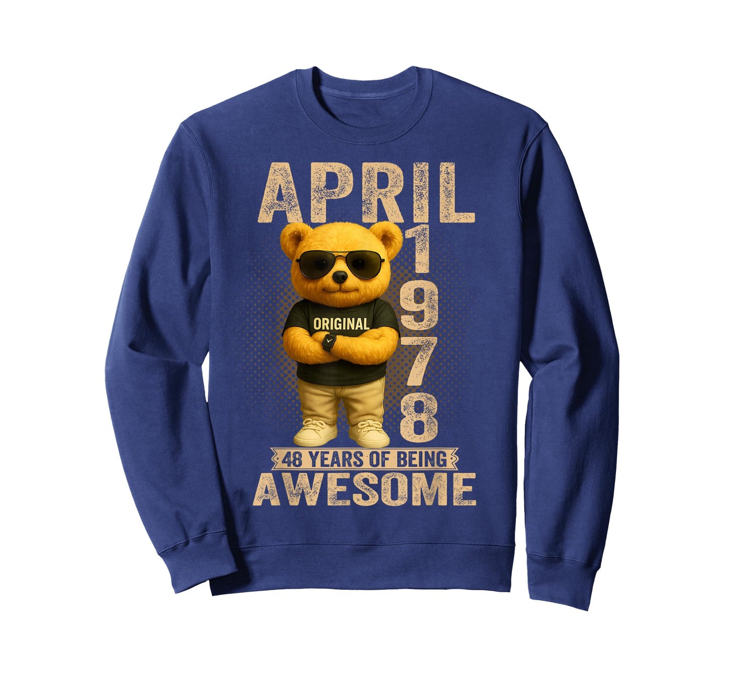 48 Year Old April 1978 Teddy Bear 48th Birthday Men Women T-Shirt