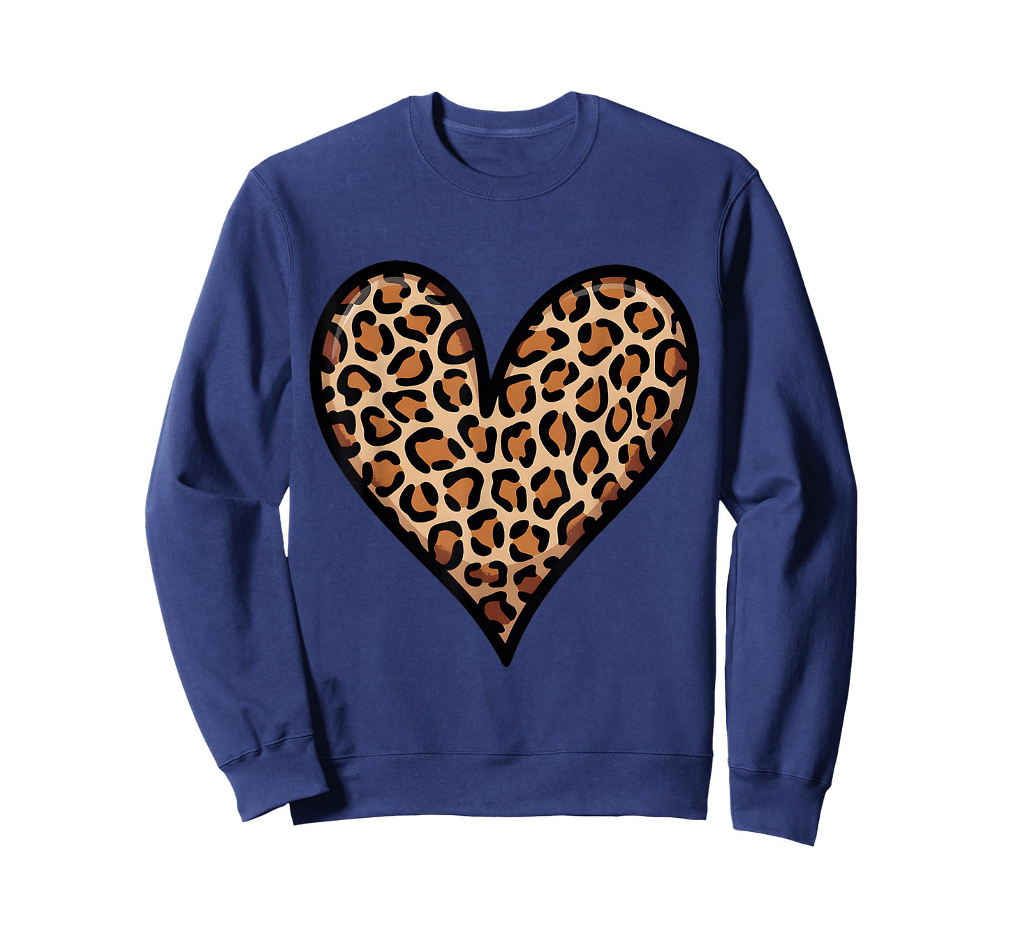 Love Cheetah Leopard Print Heart Valentines for Girls Women T-Shirt