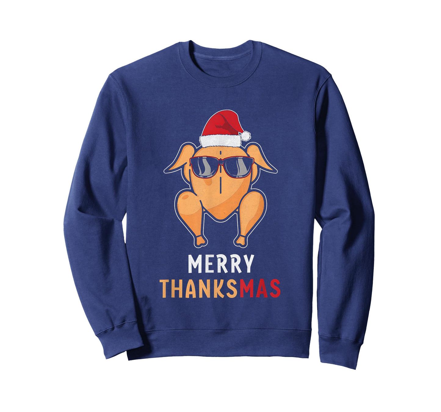 Merry Thanksmas Funny Turkey Christmas Thanksgiving Xmas T-Shirt