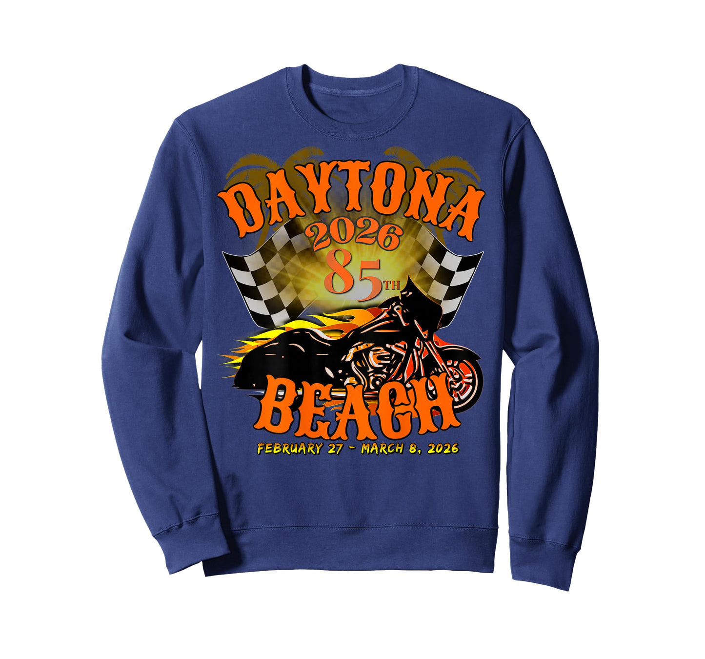 2026 Daytona Beach, Florida, 85th Anniversary Art On Back T-Shirt