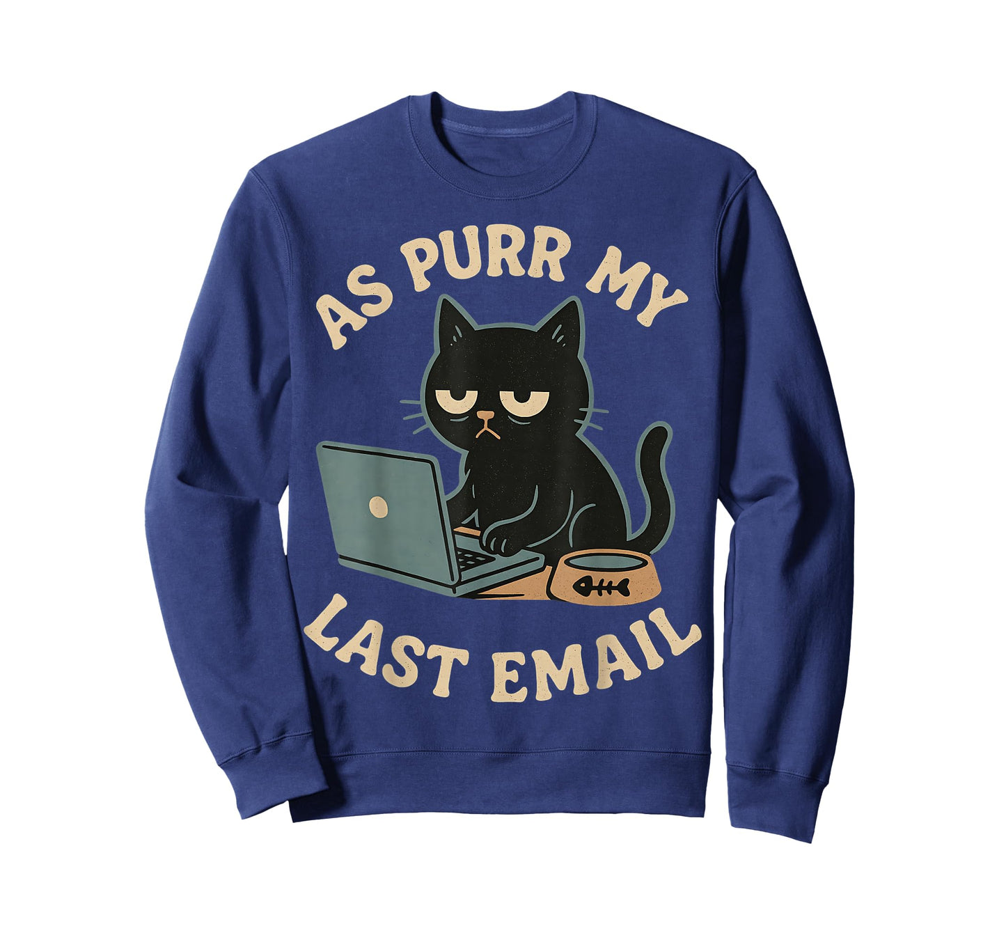 As Purr My Last Email Work Office Funny Cat Pun Graphic T-Shirt