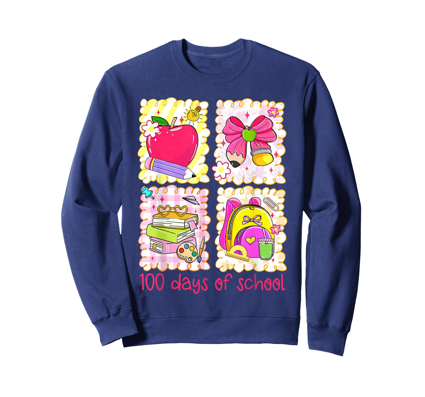 Preppy 100th Day 100 Days of School Teacher Girl Women T-Shirt