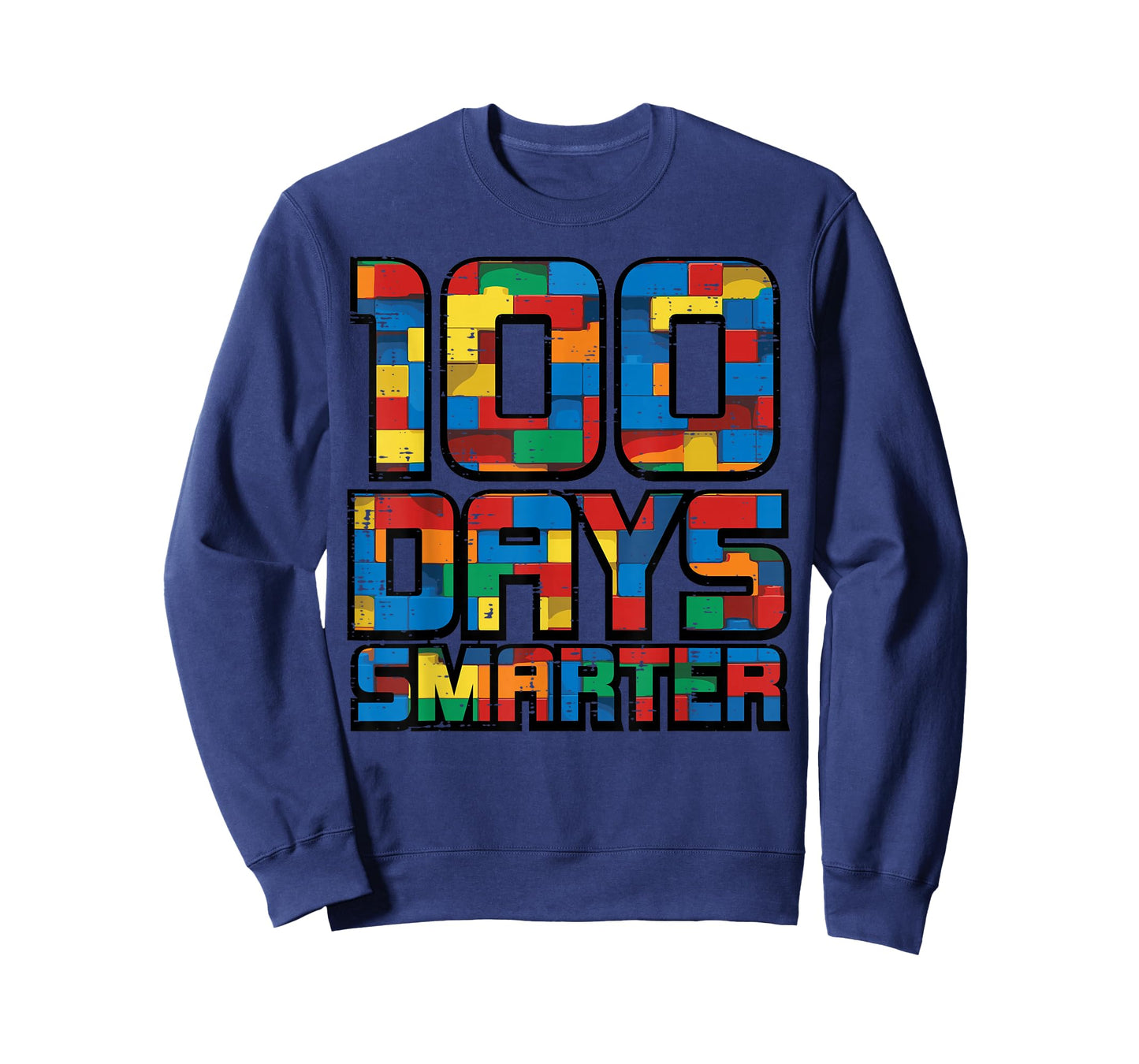 100 Days of School Smarter Bricks 100th Day Blocks Boys Kids T-Shirt