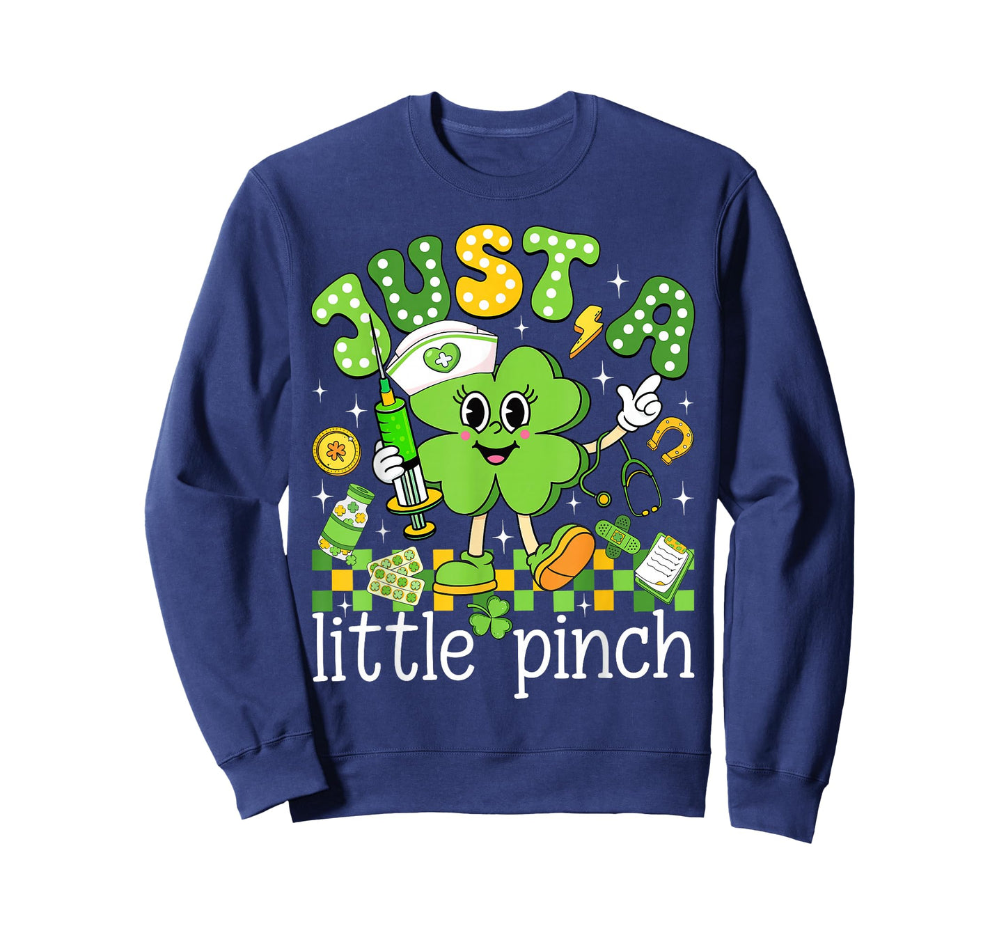 Just A Little Pinch Shamrock Nurse St Patricks Day Women T-Shirt