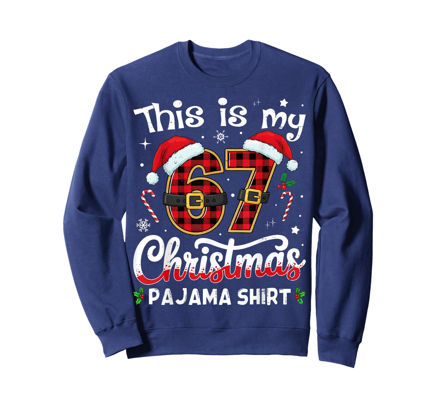 This is My 67 Christmas Pajama 67 Meme Gen Alpha Boys Girls T-Shirt