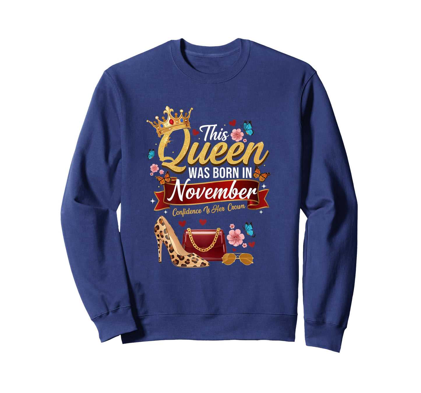 This Queen was Born in November Birthday Confidence Women T-Shirt