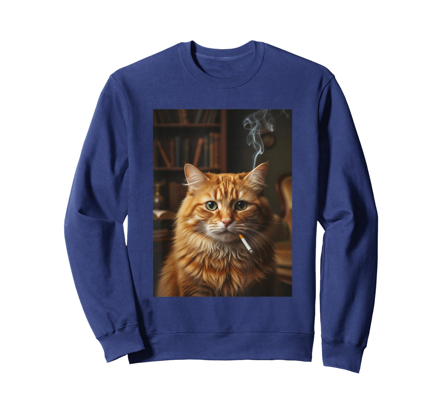 Cool Retro Cat Smoking Cigar Classy Cat Gangster Kitty Meme T-Shirt