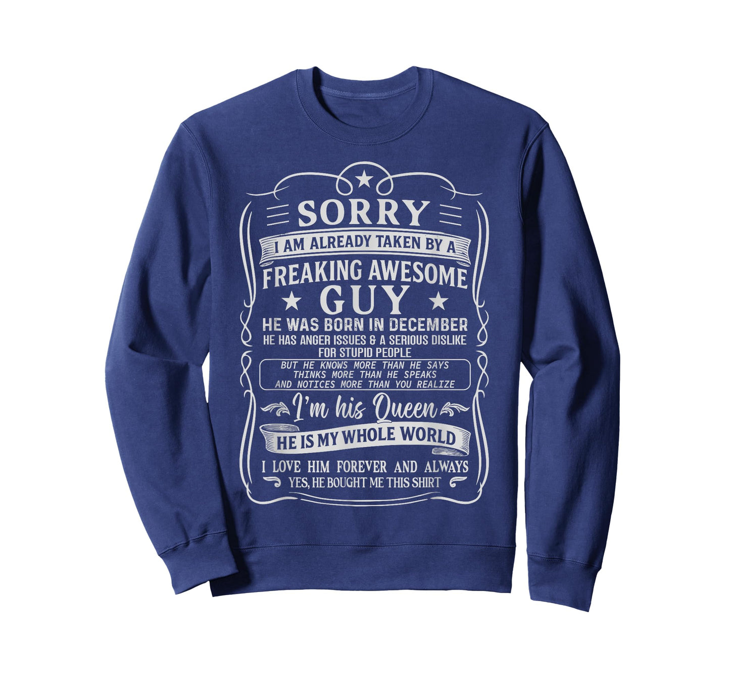 I Am Already Taken by Freaking Awesome Guy Born in December T-Shirt