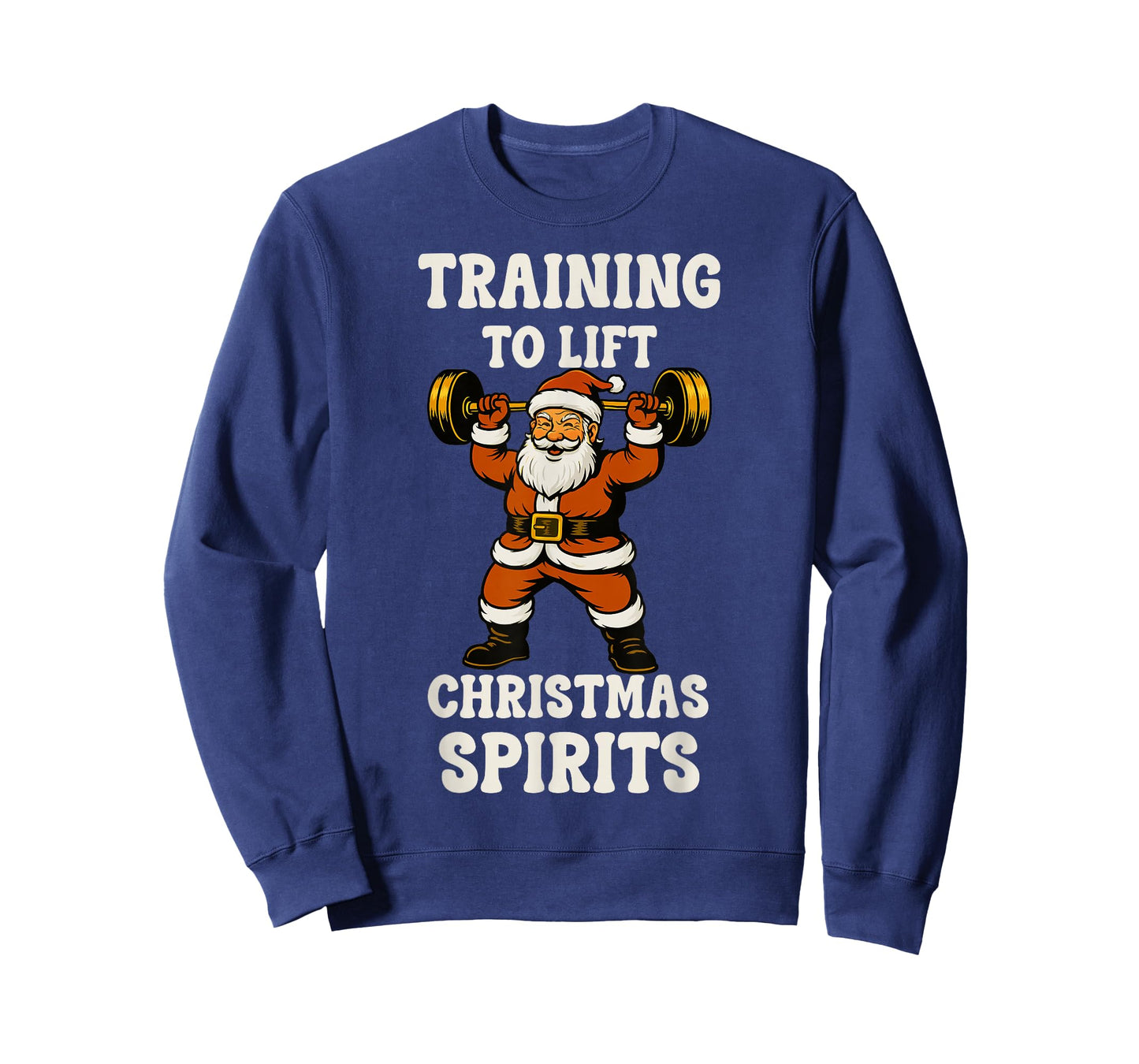 Training to Lift Christmas Spirits Funny Santa Gym Holiday T-Shirt