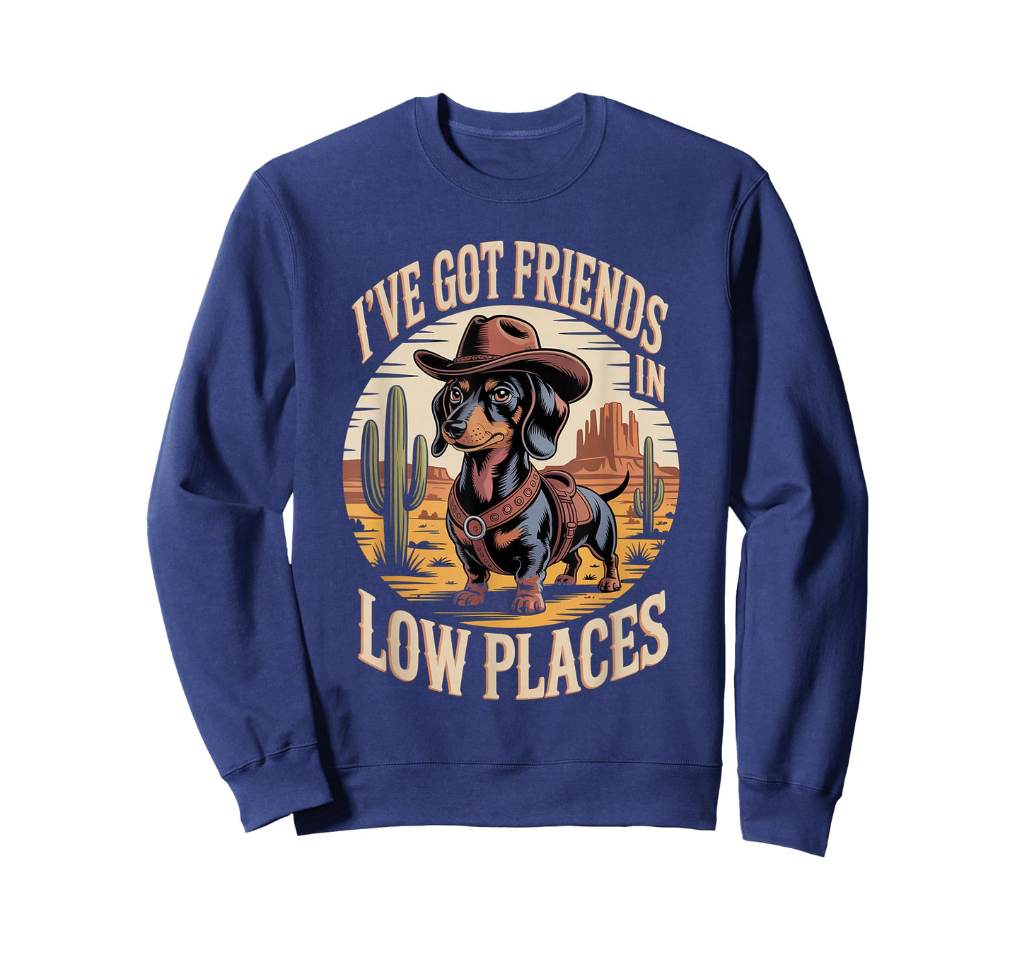 I've Got Friends in Low Places Dachshund Cowboy T-Shirt