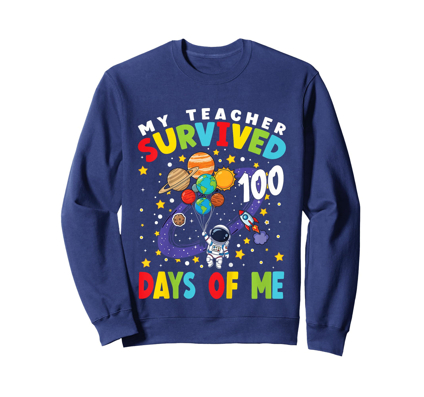Kids 100th Day of School My Teacher Survived 100 Days of Me Boys T-Shirt