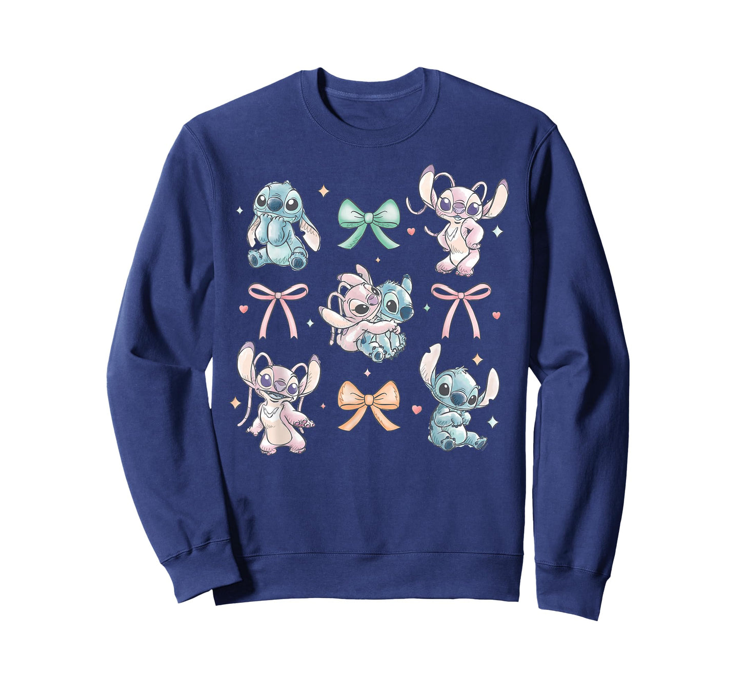 Disney Stitch & Angel Coquette Style Bows Valentine's Day T-Shirt