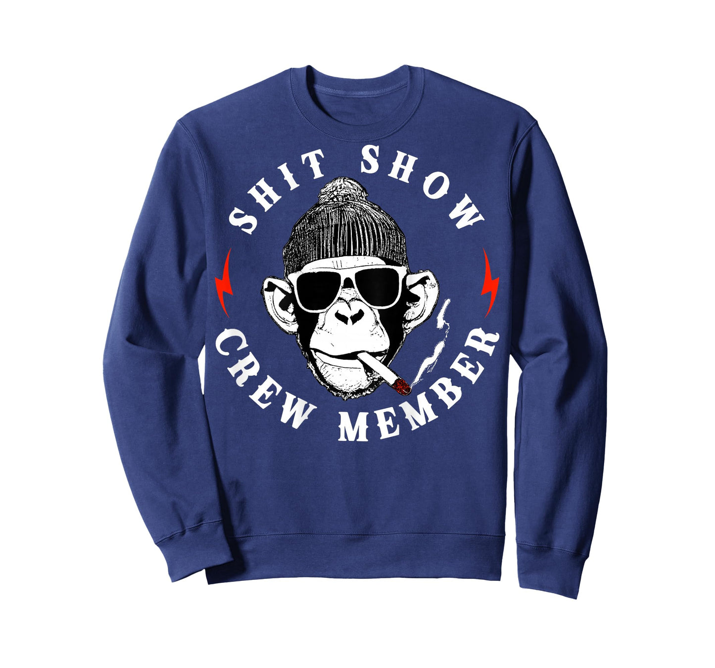 (ON Back) Shit Show Crew Member Monkey Retro Vintage T-Shirt