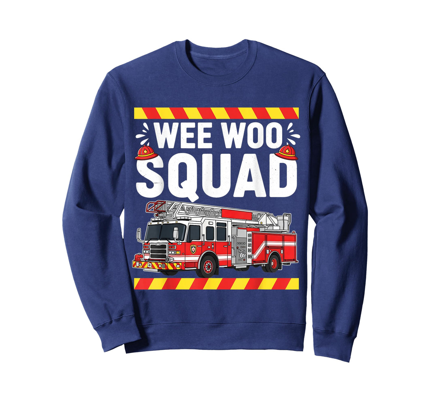 Funny Wee Woo Squad Fire Department Firefighter Fire Truck T-Shirt