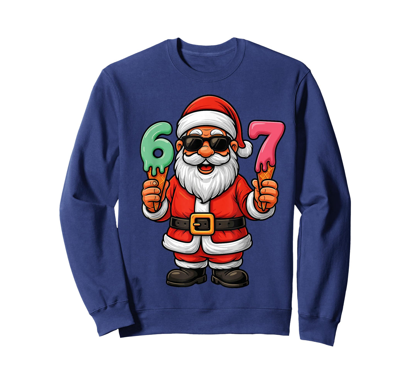 67 Christmas Funny Six Seven Ice Cream Meme 67 Christmas T-Shirt