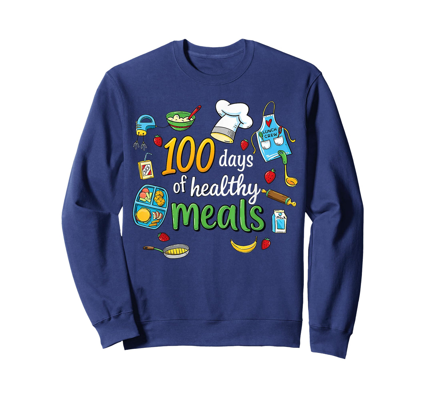100 Days of Healthy Meals Lunch Lady Shirt School Cafeteria T-Shirt