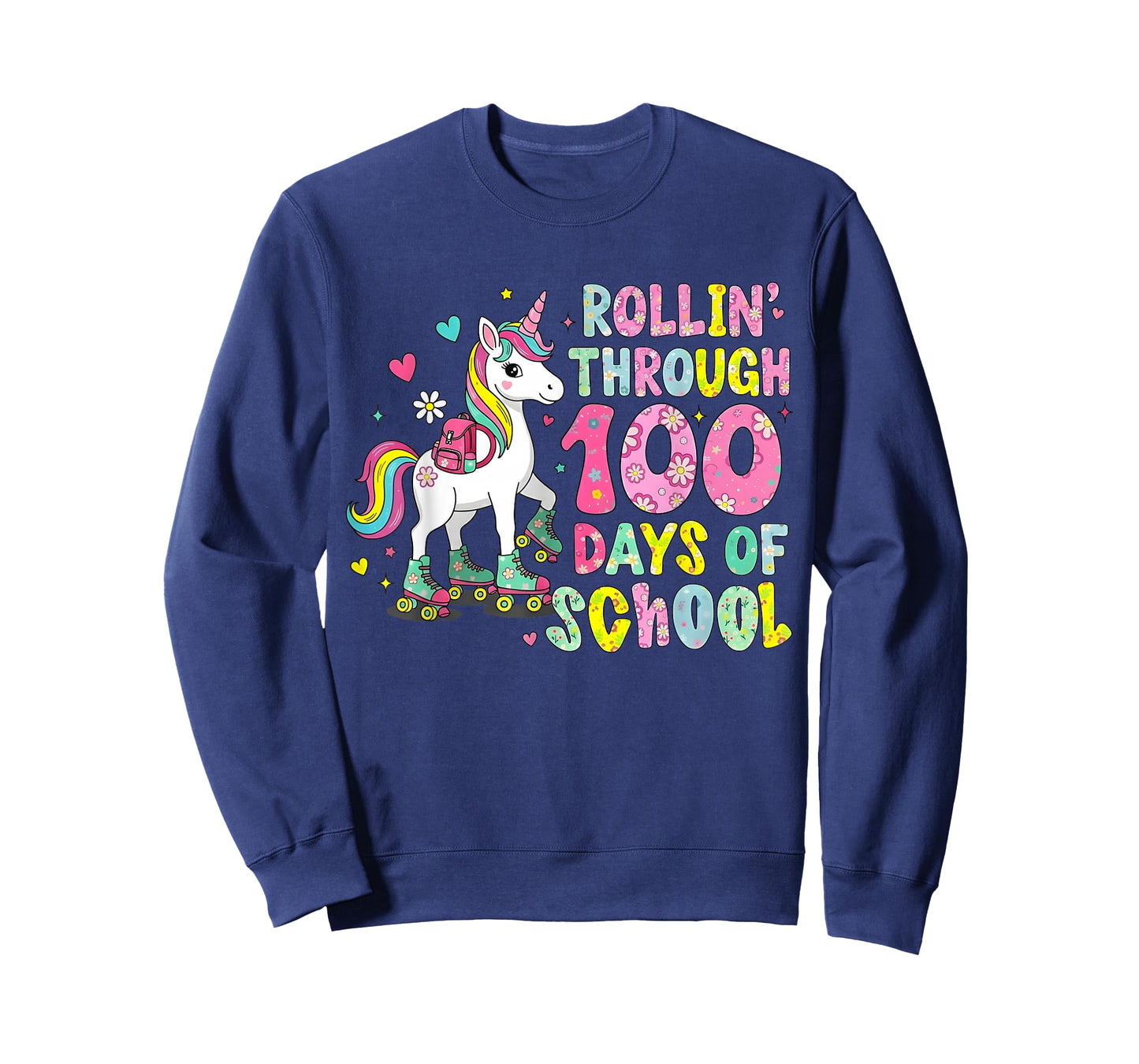 100 Days of School Unicorn 100th Day Smarter Girls Teacher T-Shirt