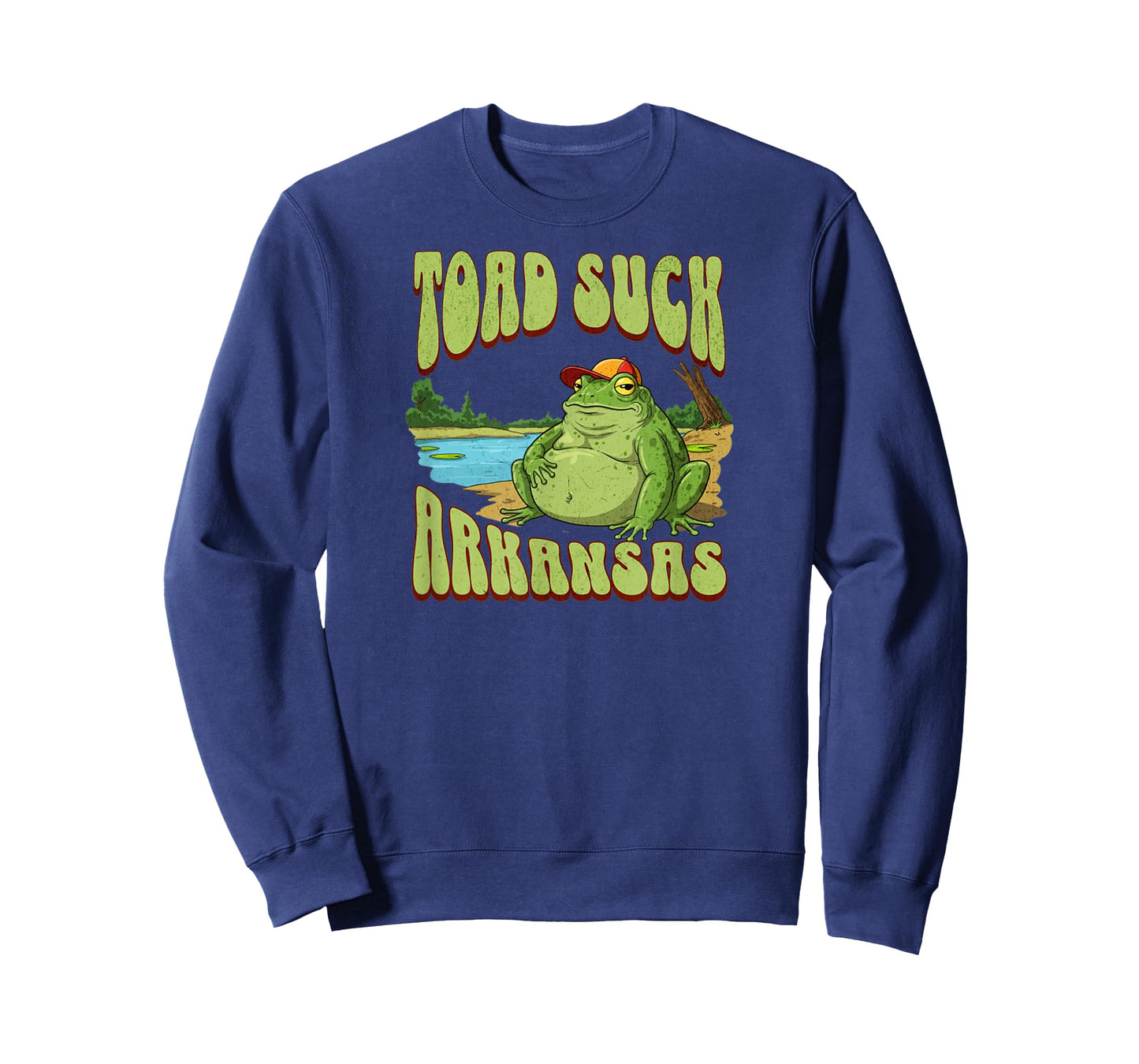 Vintage Frog Design Retro Graphic Style Toad Suck, Arkansas T-Shirt