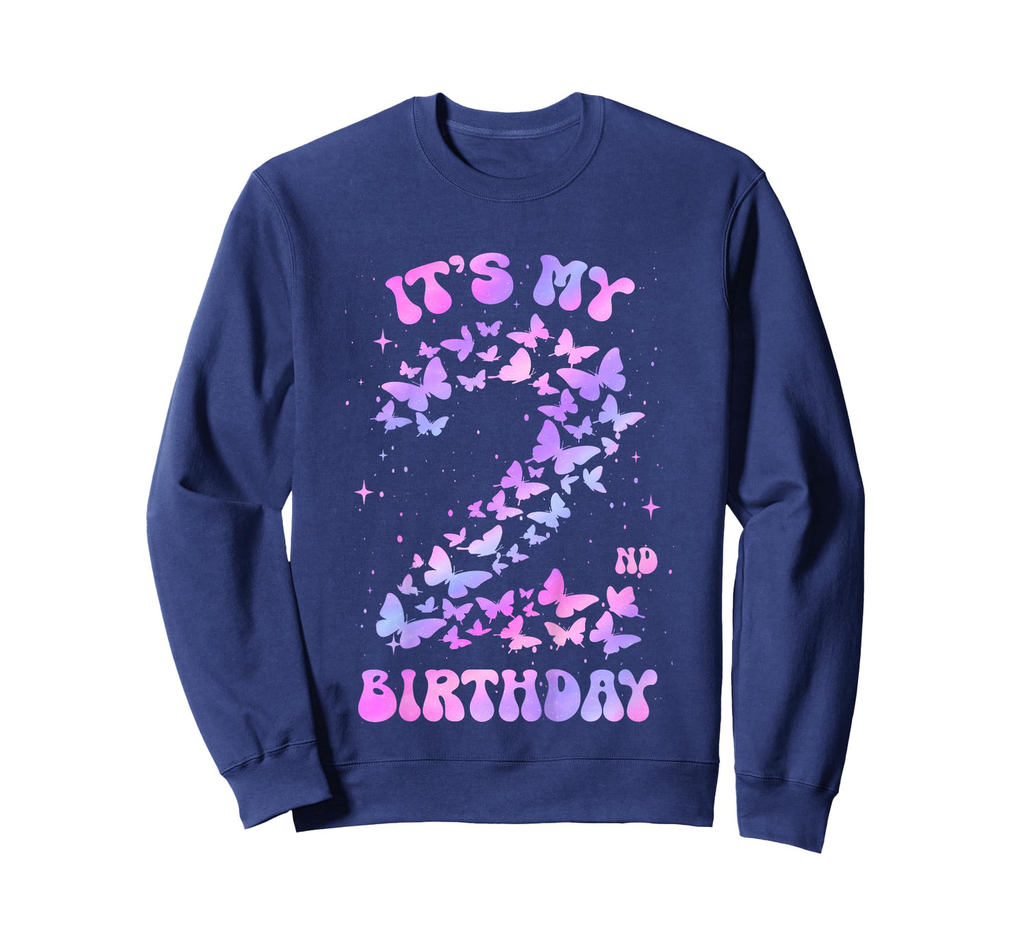 2 Year Old Birthday Girl Butterfly It's My 2nd Birthday T-Shirt