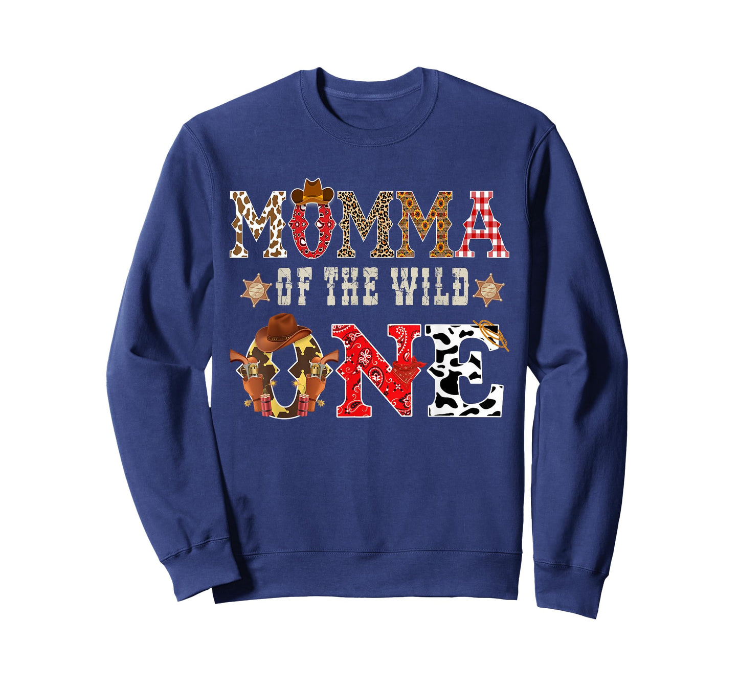 Momma of The Wild One Cowboy Western Rodeo Party Matching T-Shirt