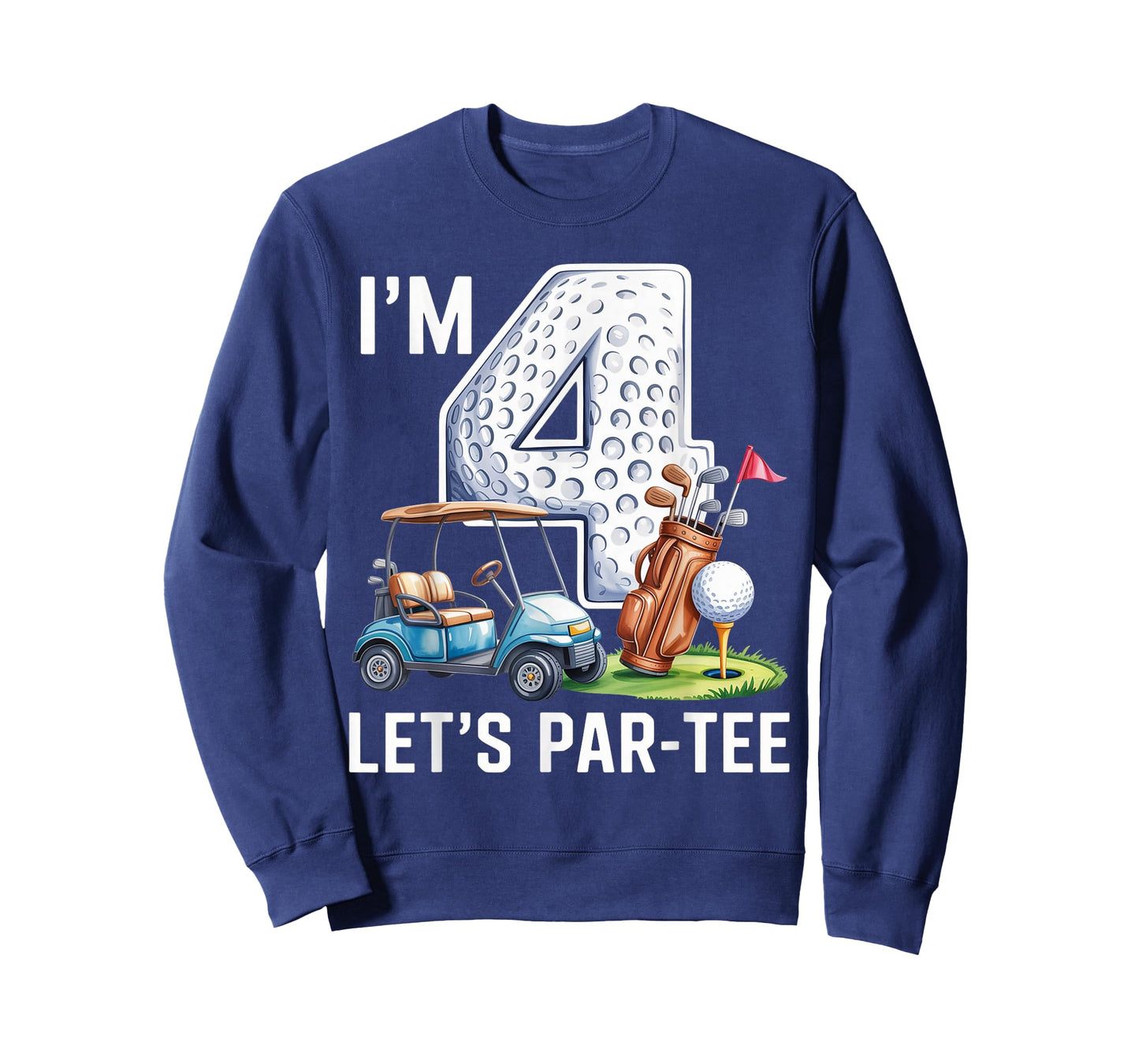 I'm 4 Let's Par-Tee Birthday Golf Theme 4th Party T-Shirt