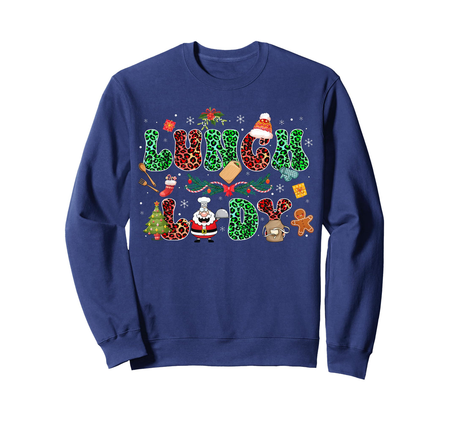 Xmas Cafeteria Worker Christmas School Lunch Lady Christmas T-Shirt
