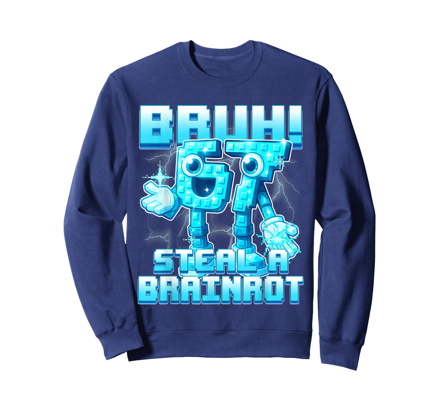 Bruh 67 Six Seven 6-7 Funny Brainrot Meme for Kids Teens T-Shirt