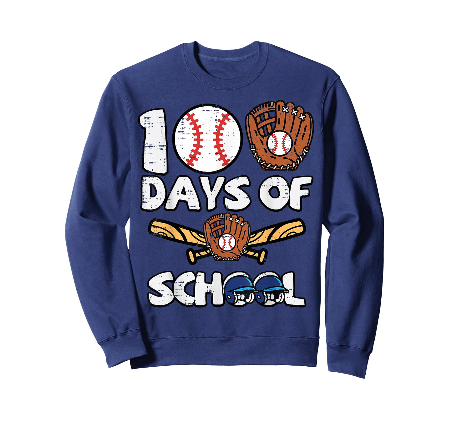100 Days of School Baseball 100th Day Boys Kids Toddler Men T-Shirt