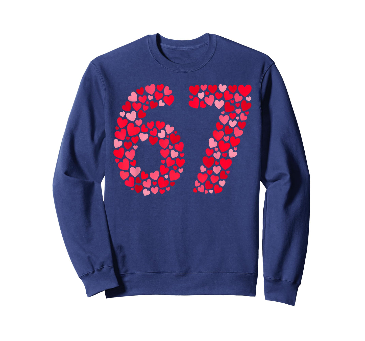 Valentine’s Day 67 Meme Six Seven 6 7 Valentine Hearts T-Shirt