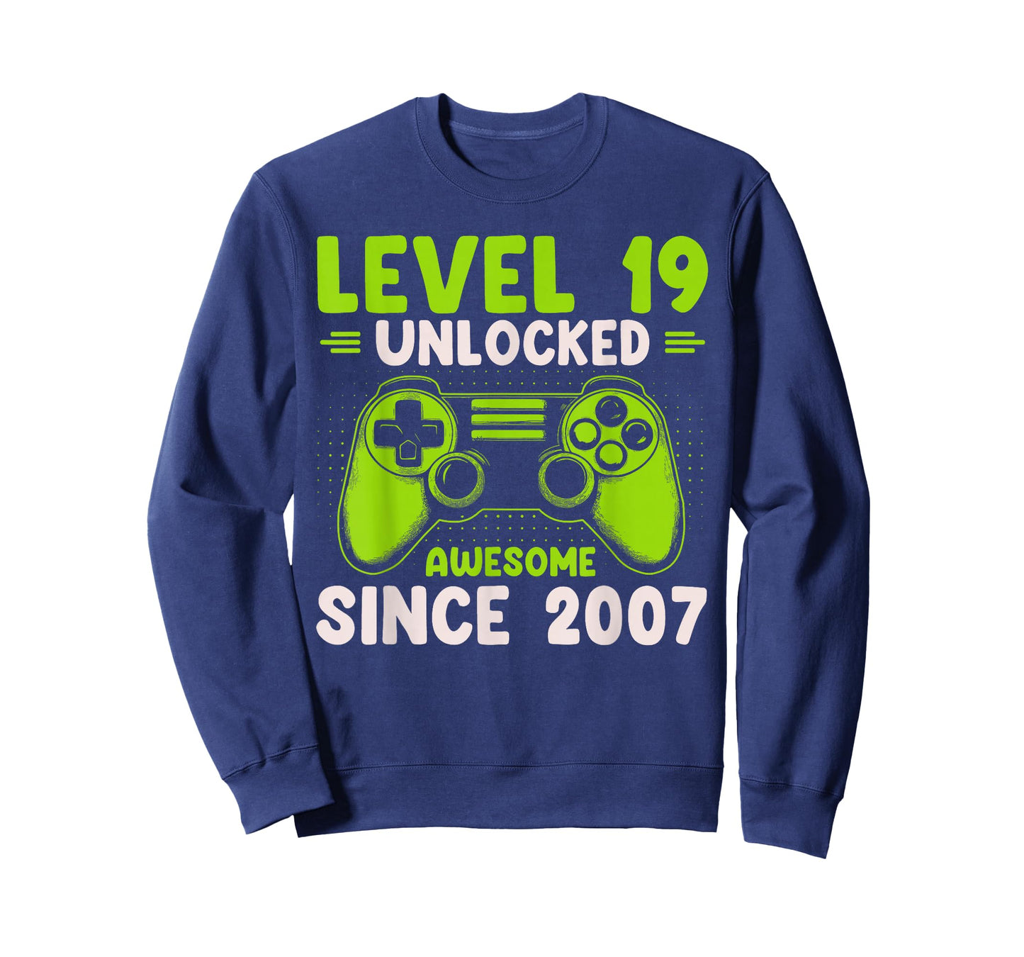 Level 19 Unlocked Awesome Since 2007 19th Birthday Gaming T-Shirt