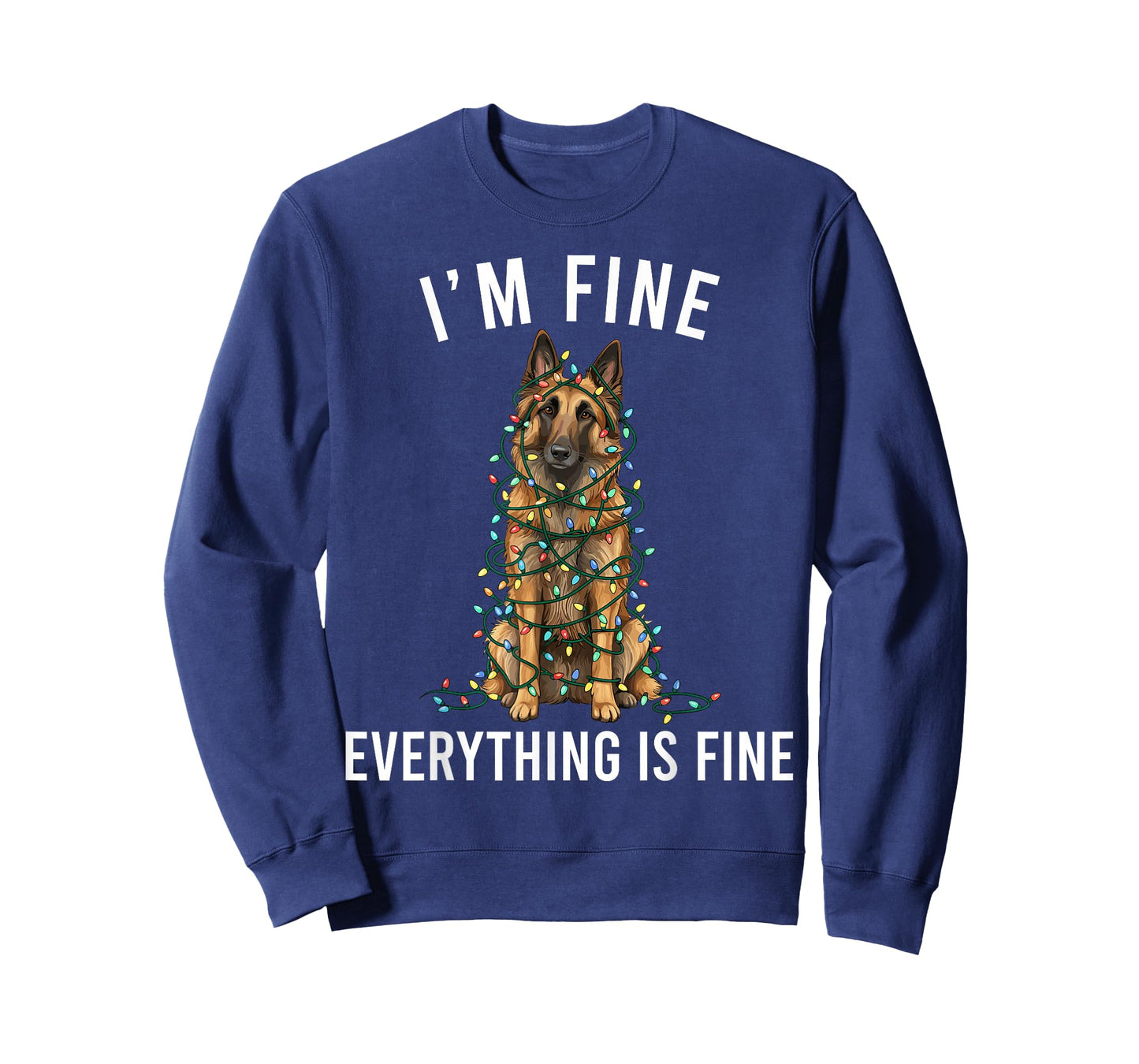 Belgian Tervuren Christmas I'm Fine Everything is Fine T-Shirt
