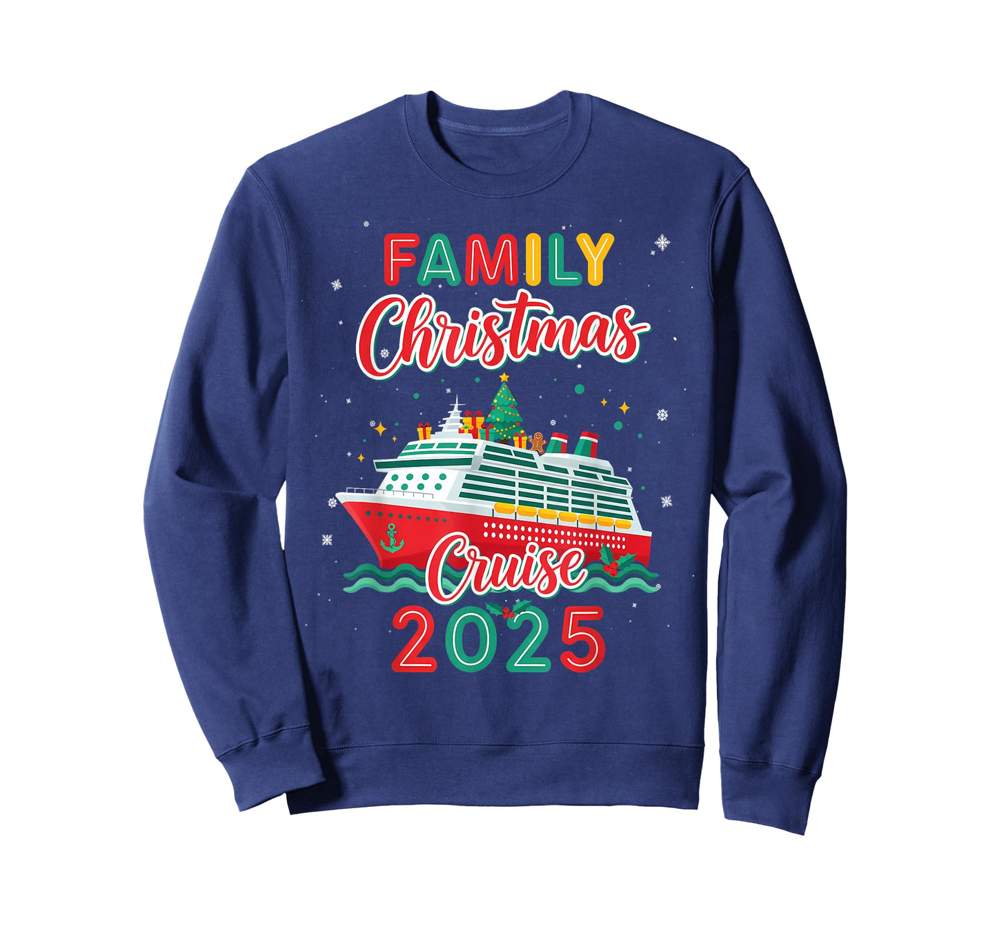 Family Christmas Cruise 2025 Matching Family Pajamas Xmas T-Shirt