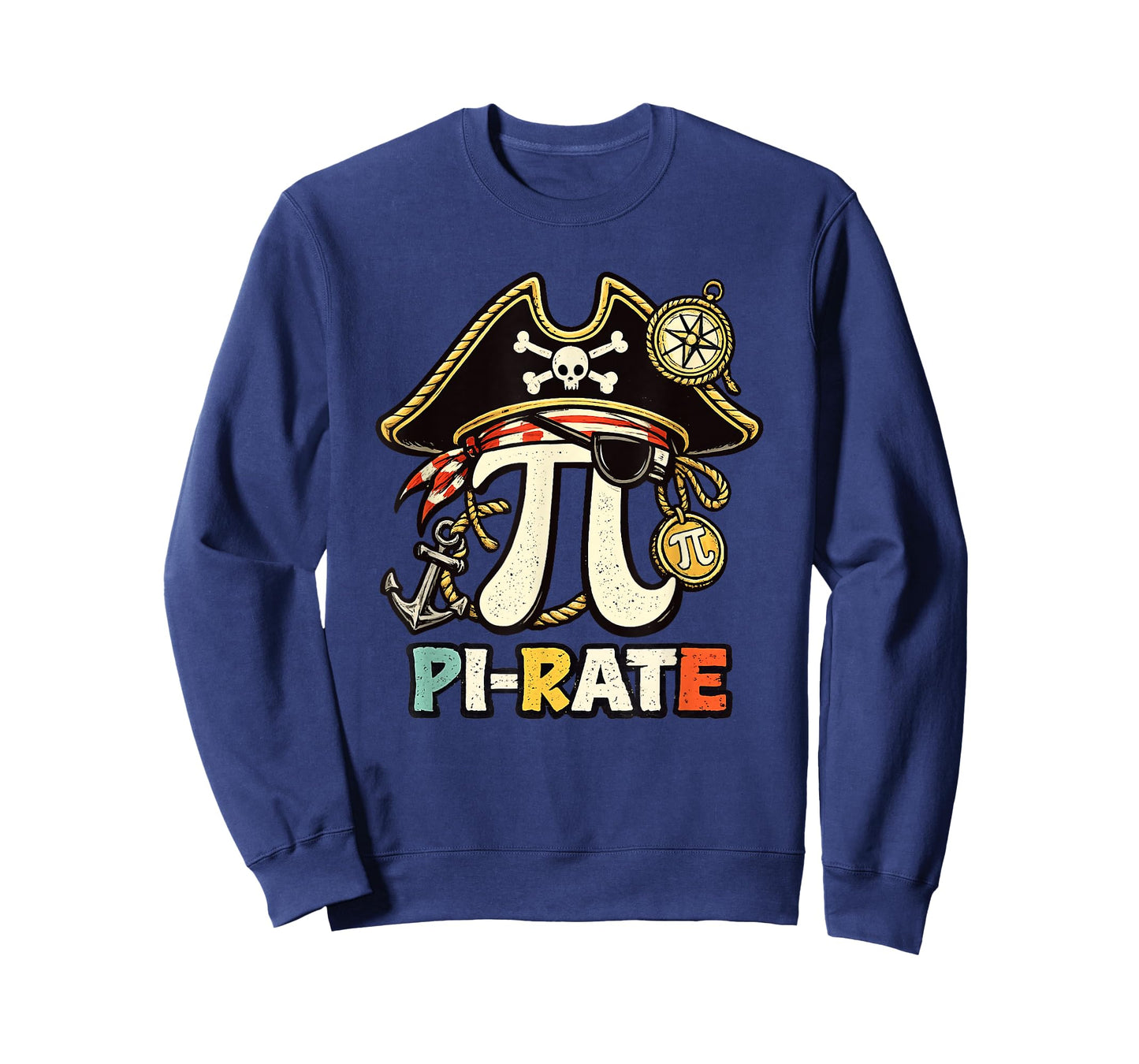 Pi Rate Pirate Pi Day 3.14 Math Pun Nerd Men Women Kids T-Shirt