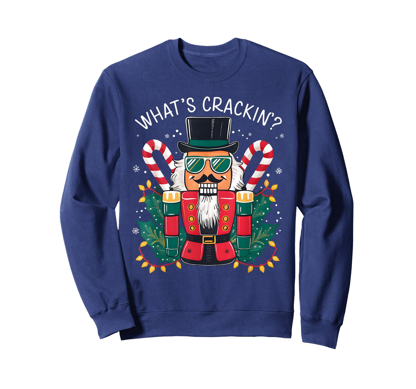 Christmas Nutcracker Whats Crackin Funny Xmas Men Women Kids T-Shirt