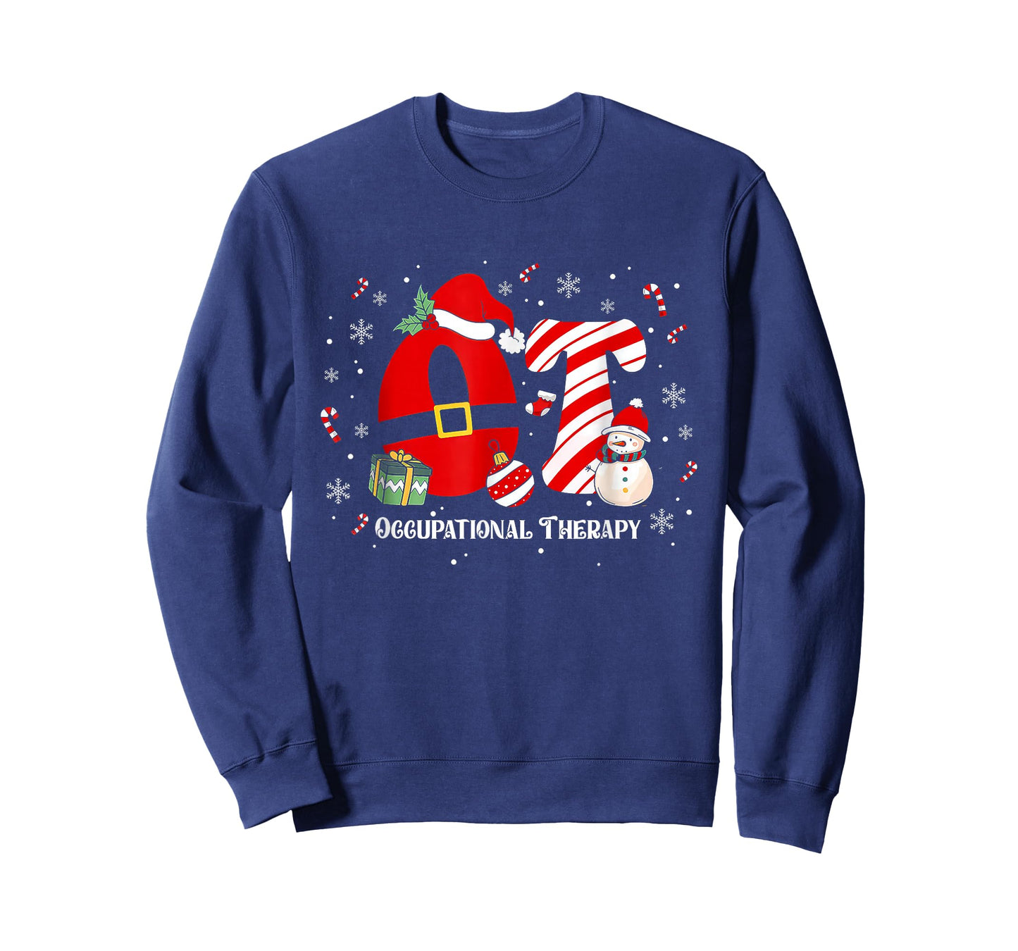 Funny Ot Nurse Occupational Therapy Santa Christmas Pajama T-Shirt