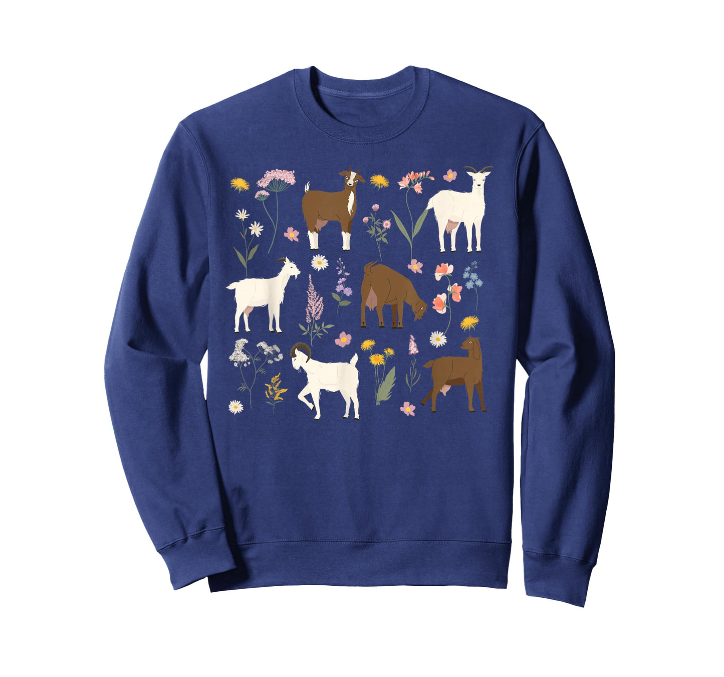 Goat Mom Flowers Goat Mama Goat Owner Goat Momma Goat Farmer T-Shirt