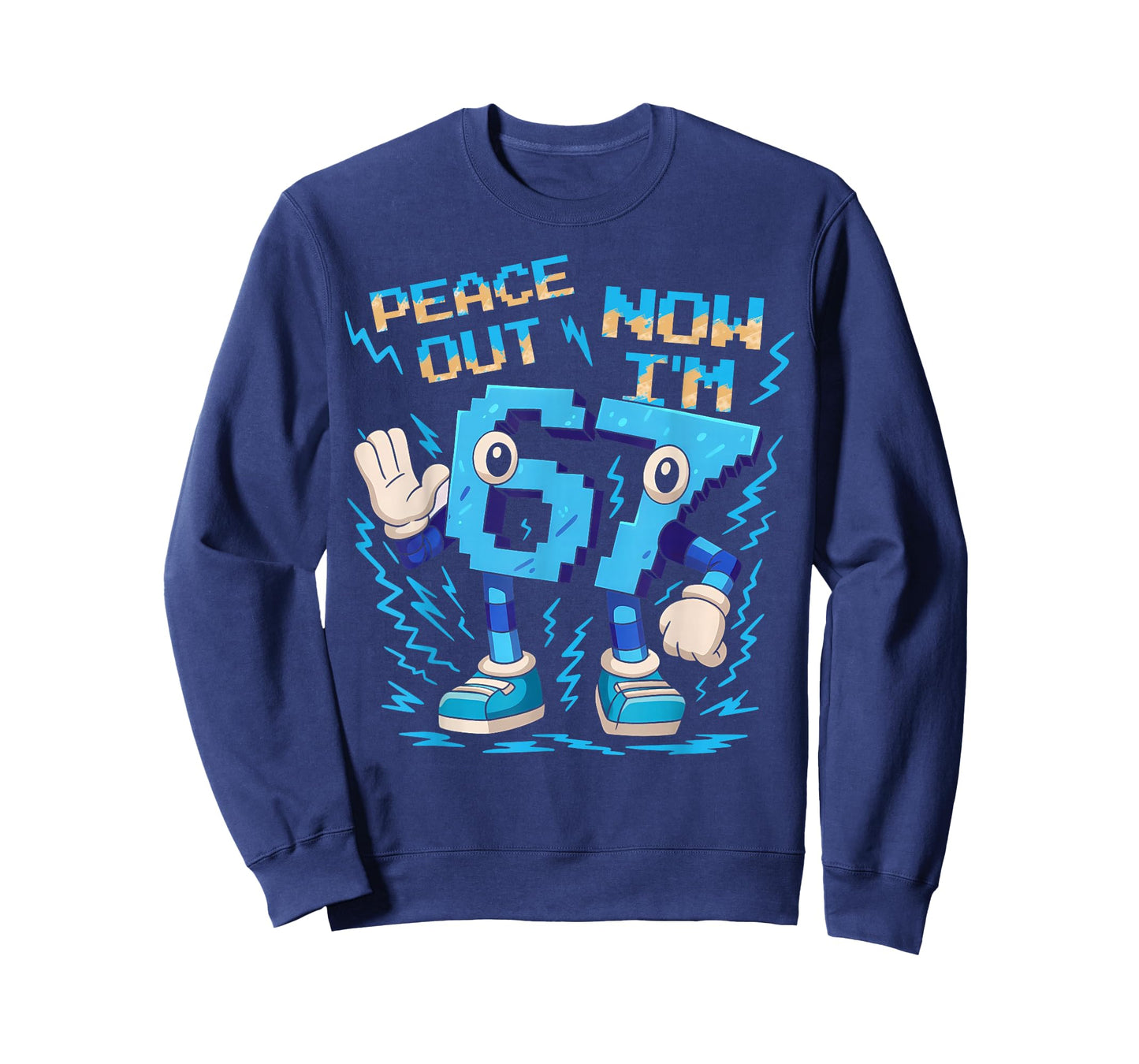 I was 6 Now I'm 7 Six Seven Brainrot 7 Year Old Birthday T-Shirt