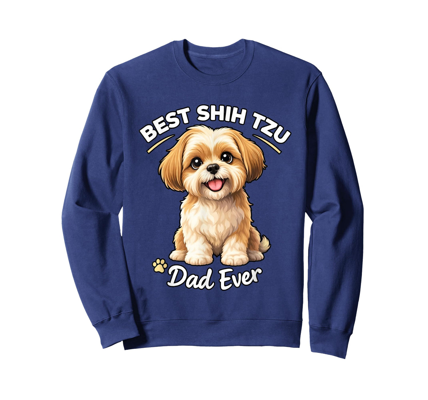 Best Shih Tzu Dad Ever Cute Dog Dad Pride T-Shirt