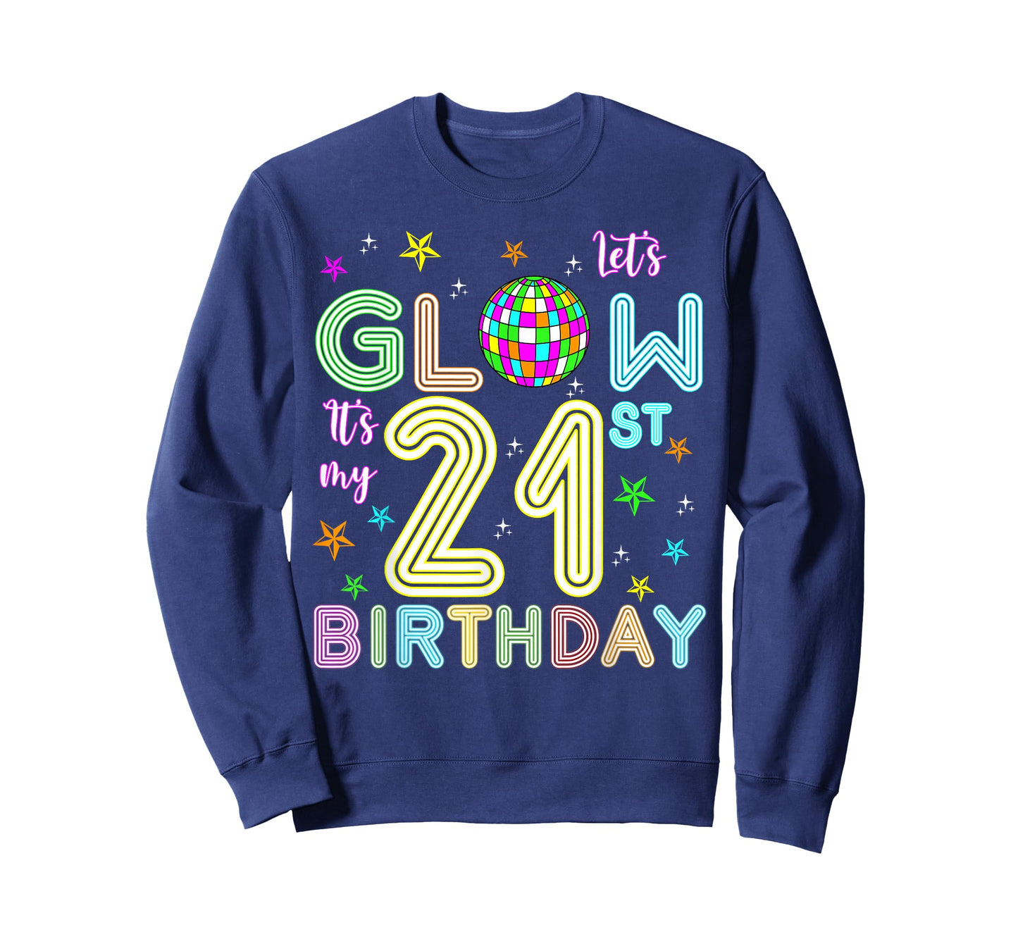 It's My 21st Birthday Glowing 80s 21 Year Old T-Shirt